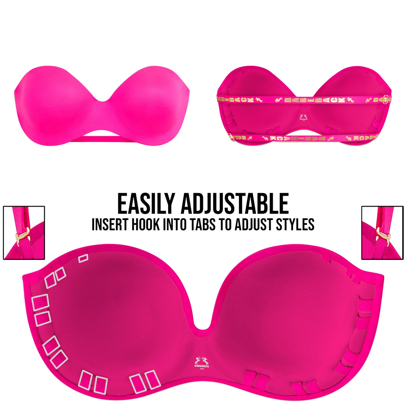 Bareback™ The Premium Essential Sexy Back Bra™ in Pink by Skye Yayoi