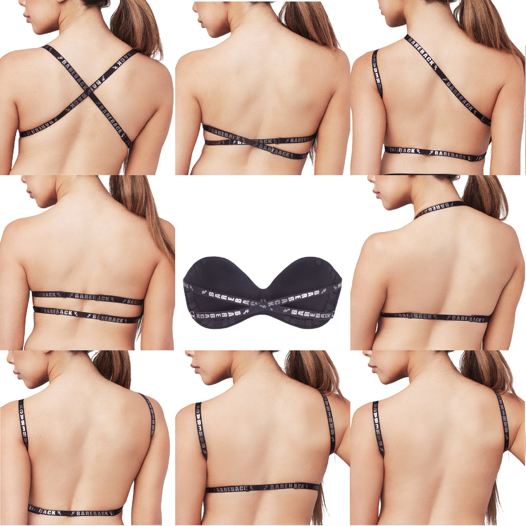 Bareback™ The Crystal Multi-Way Sexy Back Bra™ in Black by Skye Yayoi  Drynan