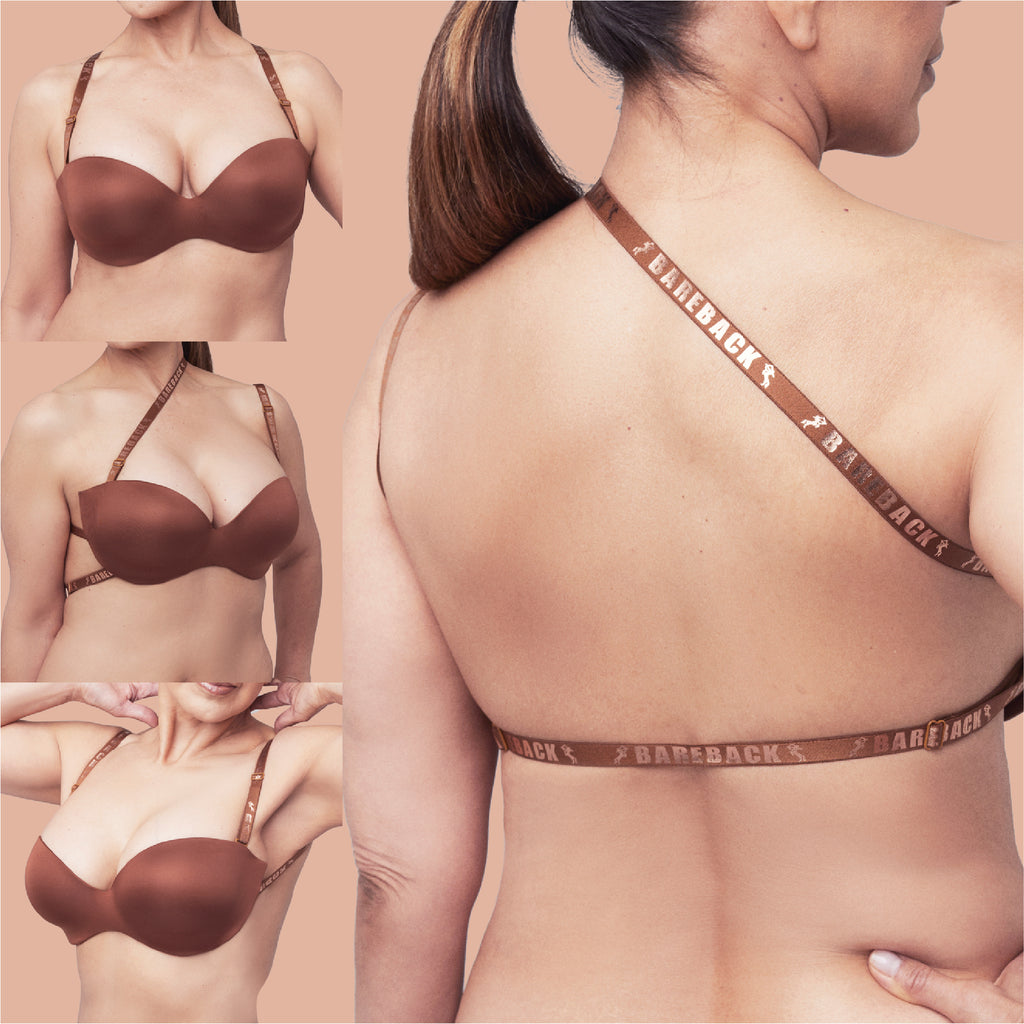 Bareback™ The Premium Essential Sexy Back Bra™ in Deep Brown by Skye Yayoi  Drynan